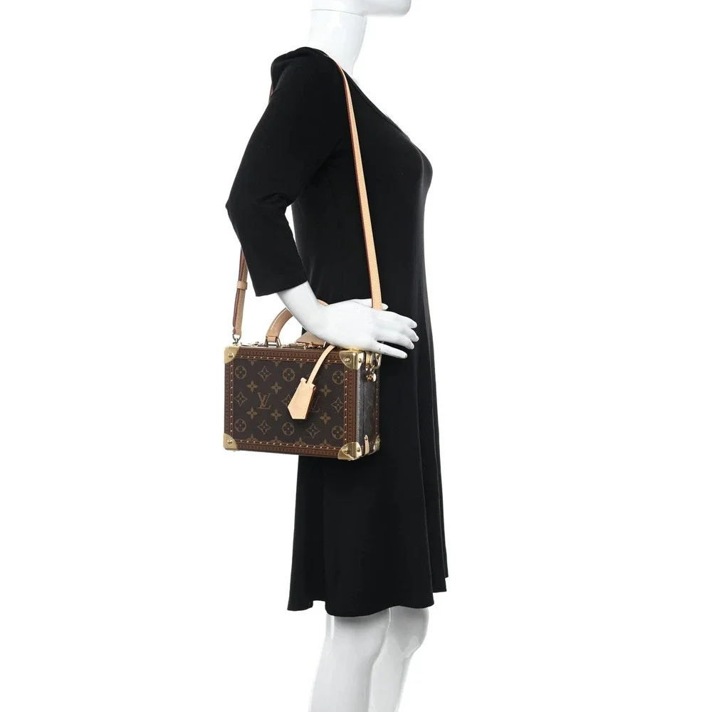 Louis Vuitton Petite Valise Trunk Bag Monogram LV box Purse Crossbody/Tote - Picture 3 of 16